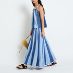 SOPHIE + LUCIE Circo Voile Stripe Skirt in Blue