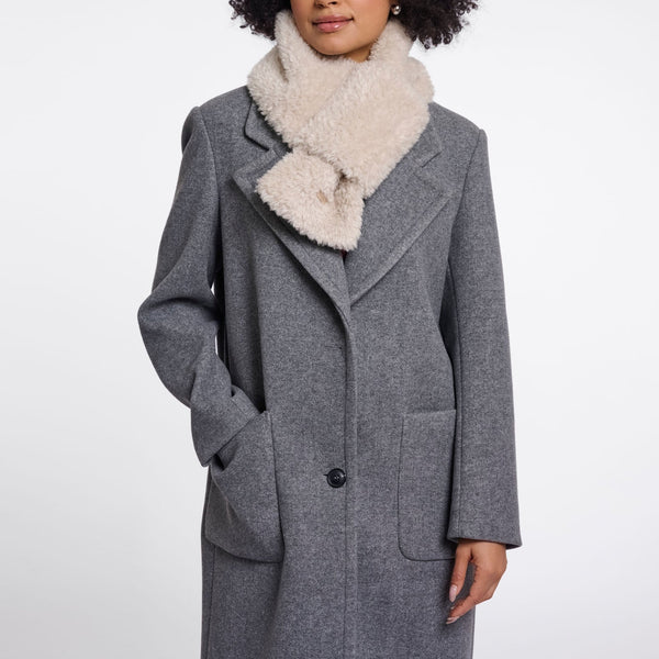 RINO & PELLE Obu Fluffy Scarf in Birch