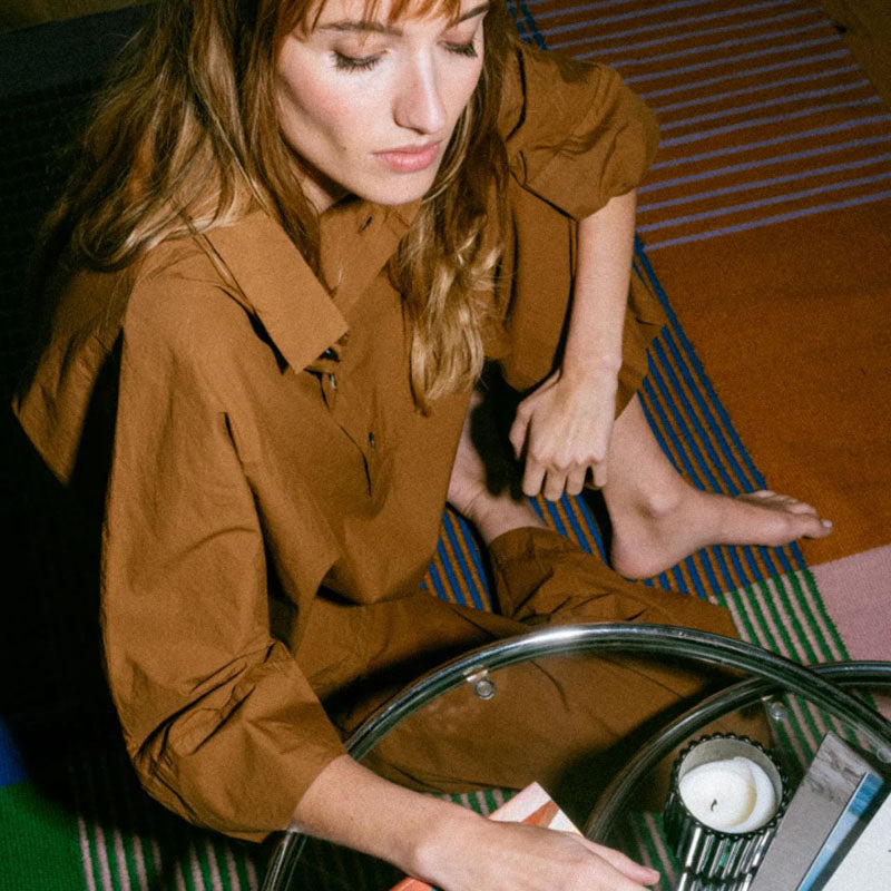 SACRECOEUR Jodie Boxy Shirt in Brown