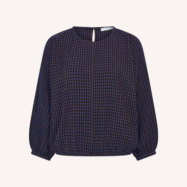 BY-BAR Gaya Check Blouse in Galaxy Check