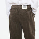 BEATRIZ FUREST Barlovento Wide Leg Cord Trousers in Dark Brown
