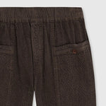 BEATRIZ FUREST Barlovento Wide Leg Cord Trousers in Dark Brown