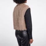 RINO & PELLE Alvita Faux Fur Gilet in Oat