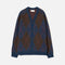 UNIVERSAL WORKS David Alpaca Argyle Cardigan in Navy