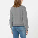 WEEKEND MAX MARA WKDTeiera Inlay-detail Stripe Cotton Cardigan in Navy Pinstripes