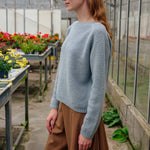 QUINTON & CHADWICK Textured Lambswool Jumper in Aqua