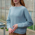 QUINTON & CHADWICK Textured Lambswool Jumper in Aqua