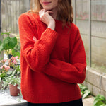 QUINTON & CHADWICK Textured Lambswool Jumper in Furnace
