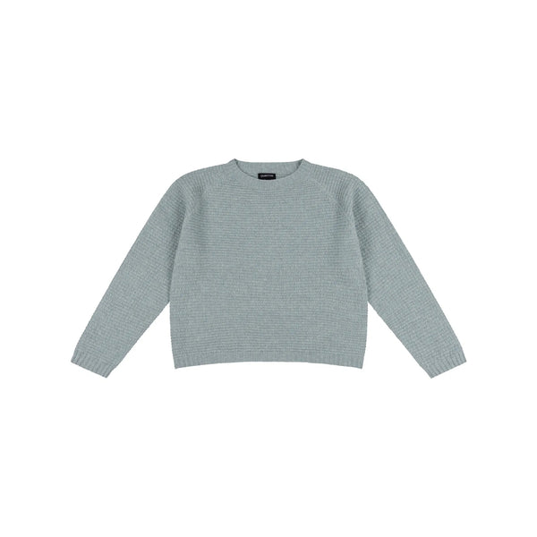QUINTON & CHADWICK Textured Lambswool Jumper in Aqua