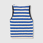 BEATRIZ FUREST Macaret Sleeveless Top in Ecru/Ink