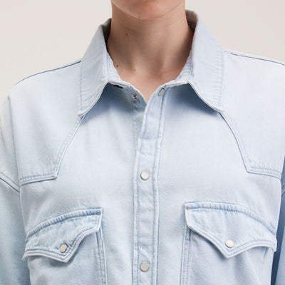 BELLEROSE Polar Shirt in Used Light Blue