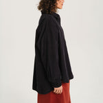 SACRECOEUR June Navy Velvet Shirt in Blue