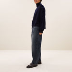 BY-BAR Sammie Merino Wool Roll Neck Jumper in Midnight
