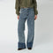STELLA NOVA Scallop Edge Straight Leg Jeans in Denim Blue