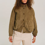 SACRECOEUR Lise Leather Jacket in Green