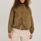 SACRECOEUR Lise Leather Jacket in Green