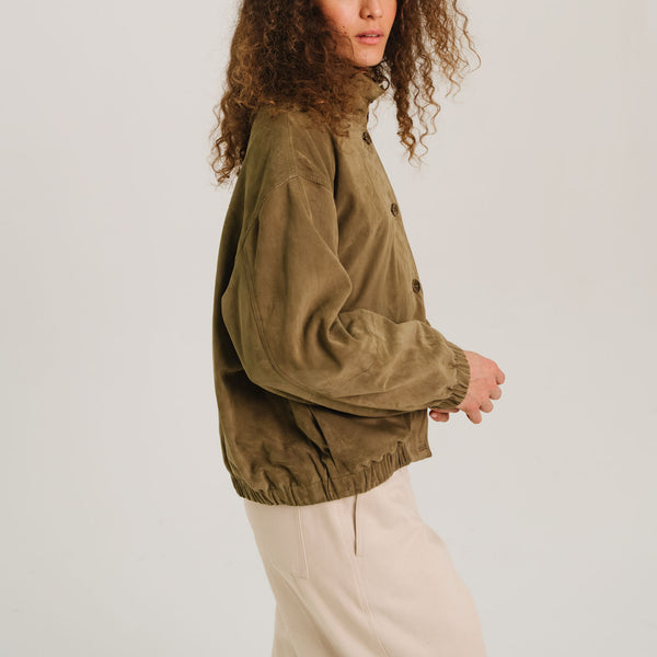 SACRECOEUR Lise Leather Jacket in Green