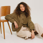SACRECOEUR Lise Leather Jacket in Green