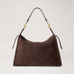 MULBERRY Roxanne Shoulder Suede Handbag in Chocolate