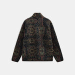 ANERKJENDT Aktoni Jacquard Teddy Cardigan in Forest Night