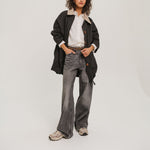 SACRECOEUR Mahot Charbon Parka with Boucle Collar in Black