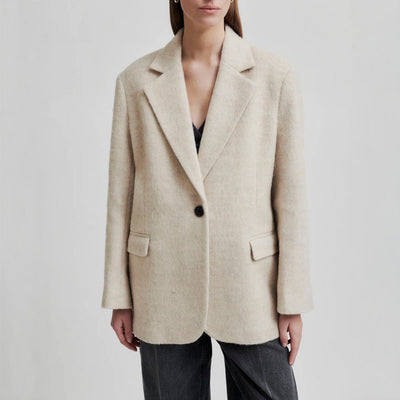 SECOND FEMALE Sera Blazer in Beige Melange