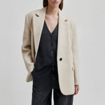 SECOND FEMALE Sera Blazer in Beige Melange