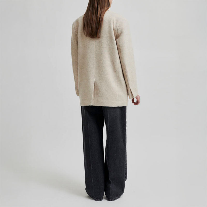 SECOND FEMALE Sera Blazer in Beige Melange