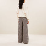BY-BAR Lili Patchwork Sweater in Oyster Melee