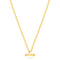 TALIS CHAINS T-Bar Pendant on Belcher Chain in Cubic Zirconia
