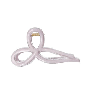 Yade Bow Hair Claw in Light Pink