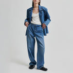 SECOND FEMALE Everly Denim Jeans in Blue Denim