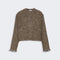 WEEKEND MAX MARA WKDVento Single-Breasted Cropped Jacket in Brown Tweed
