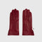 BEATRIZ FUREST Riven Leather Gloves in Scarlet