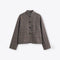 ROSSO35 Tweed Wool Jacket in Beige/Black