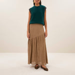 BY-BAR Myra Lurex Skirt in Gold