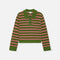 BAUM UND PFERDGARTEN Cori Stripe Merino Wool Polo Shirt in Herb Garden Stripe
