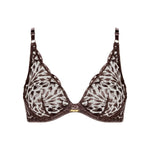 AUBADE Crazy In Love U/W Triangle Bra in Satin Brown