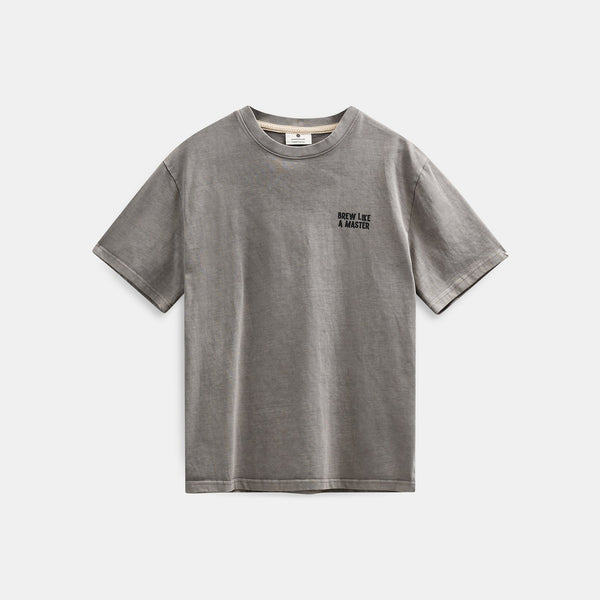 ANERKJENDT Akvillads Brew Like A Master T Shirt in Grey Flannel