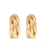 TALIS CHAINS Chunky Twist Earrings in Gold
