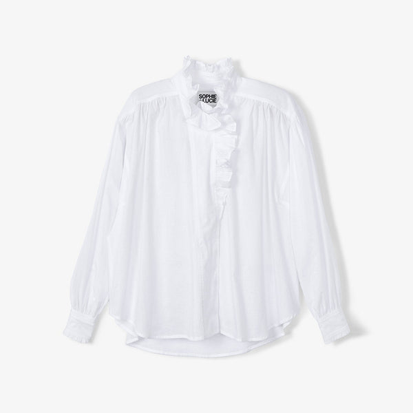SOPHIE + LUCIE Maribel Voile Blouse in White