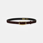 ESSENTIEL ANTWERP Klub Textured Leather Belt in Brown