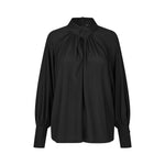 DEA KUDIBAL MadelaineDEA Silk Blouse with Drape Detail in Black