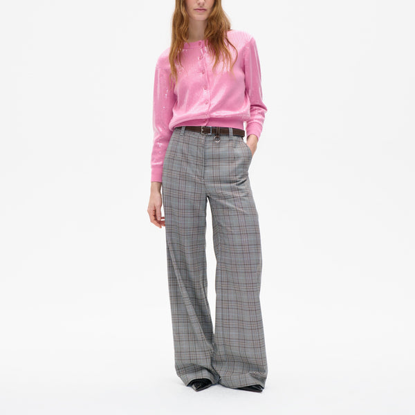 BAUM UND PFERDGARTEN Caylee Cropped Sequin Cardigan in Cashmere Rose