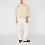 STELLA NOVA Embroidery Anglaise Jacket in Creme Tones