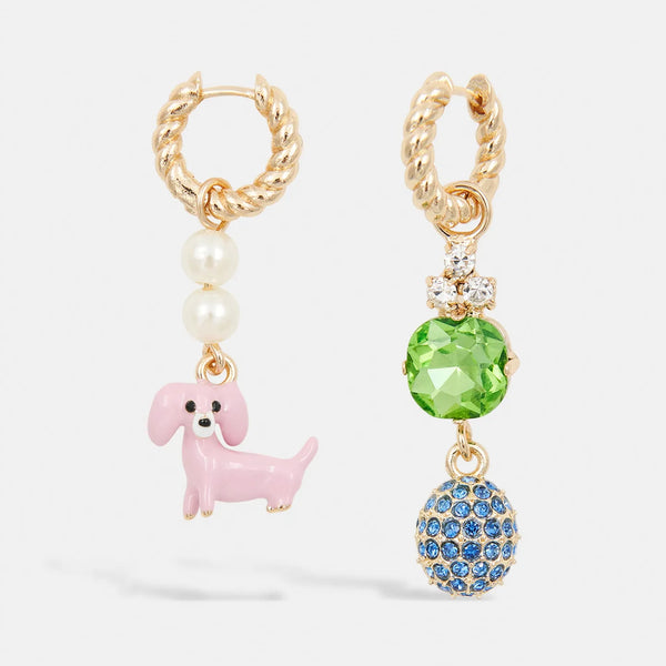 ESSENTIEL ANTWERP Jerod Earrings with Charms in Gold