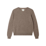 JUMPER 1234 Distressed Crew Neck Cashmere Jumper in Moose