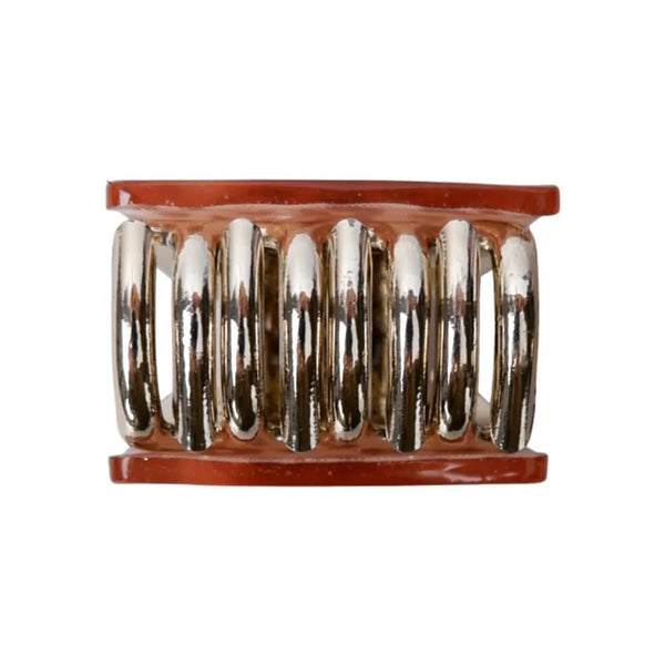 BLACK COLOUR BCKaz Small Hair Claw in Camel Leo