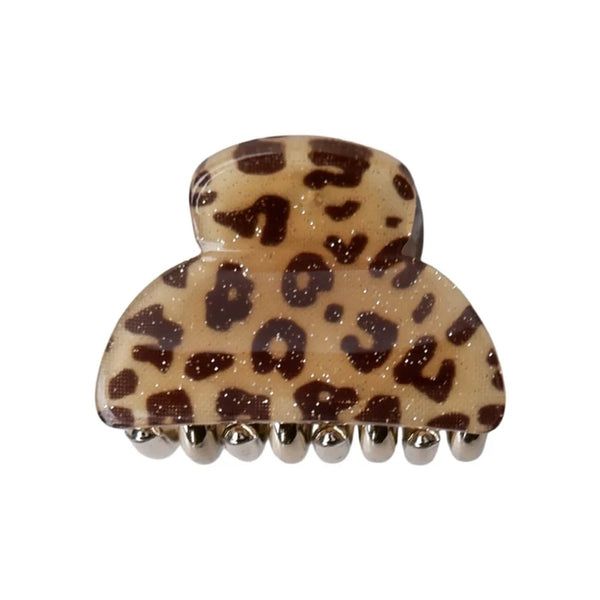 BLACK COLOUR BCKaz Small Hair Claw in Creme Leo