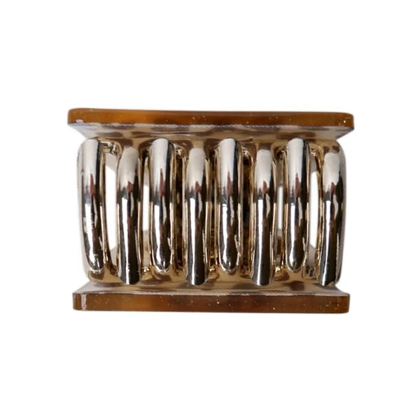 BLACK COLOUR BCKaz Small Hair Claw in Creme Leo